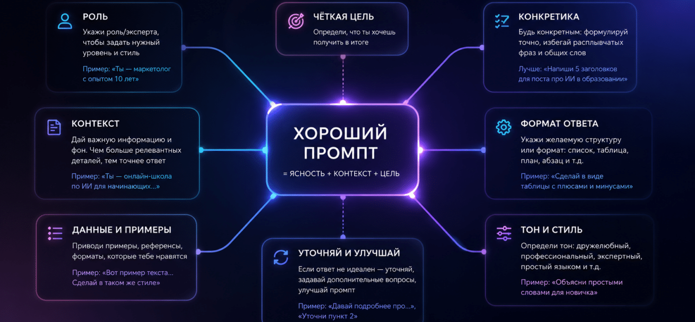 Что такое хороший промпт и почему простые запросы дают слабые ответы